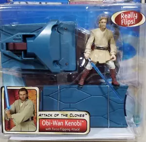 STAR WARS AOTC OBI-WAN KENOBI FORCE-FLIPPING ANGRIFF! ANGRIFF DER KLONE FIGUR - Bild 1 von 15