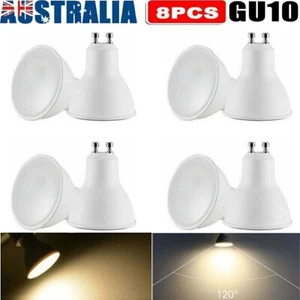 8Pcs 220V GU10 LED Spotlight Globe Bulb Light DownLight Warm White House/Ceiling - Picture 1 of 8