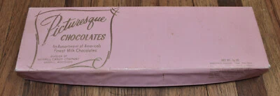 Vintage Picturesque Chocolates Merrill Wisconsin WI 3/4 Lb Box - Image 1 of 4