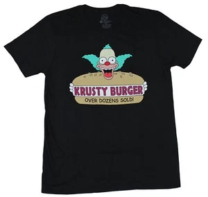 The Simpsons Adult New T-Shirt - Krusty Burger Over Dozens Sold Big Logo Pic - Picture 1 of 1