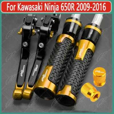 Gold For Kawasaki Ninja 650R 2009-2016 CNC Brake Clutch Levers Handlebar Sets Foto 1 de 4