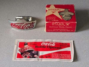 Vintage Starr X Stationary Bottle Opener - Coca Cola - Brown MFG Co - Picture 1 of 2