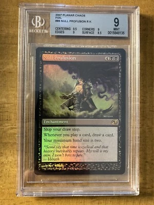 MTG✨NULL PROFUSION FOIL✨Planar Chaos BGS 9 MINT 2007 RARE Enchantment POP 1 ! - Image 1 of 2