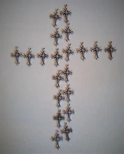 20 Metal Cross Charms /Pendants - Christian Jewelry Making Supplies - Picture 1 of 3