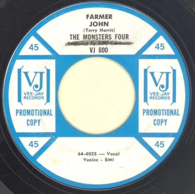 MONSTERS FOUR “Farmer John” VEE JAY - Image 1 of 2
