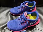 Nike Free Run 5.0 Damenschuhe Turnschuhe Größe 7,5 blau rosa gebraucht