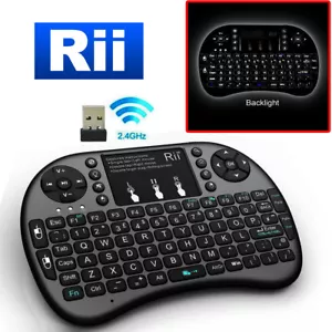 NEW Rii i8+ 2.4GHz Mini Wireless Backlit Keyboard w/ Mouse PC Smart TV - Picture 1 of 7
