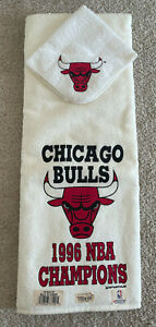Vtg Chicago Bulls 1996 Towel Set NBA Champions McArthur NWT New Vintage 90s Rare