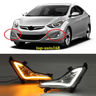 2X LED Front DRL Daytime Running Light/fog light For Hyundai Elantra 2014-2016 — 第 1/4 张图片