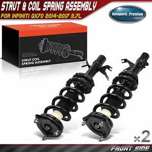 Front Complete Strut & Coil Spring Assembly for INFINITI QX70 14-17 V6 3.7L AWD