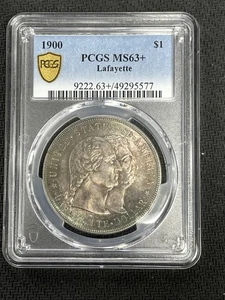 1900 Lafayette Commemorative Dollar $1 PCGS MS63+ Very rare - Picture 1 of 4