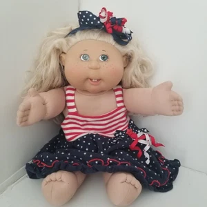 2007 Cabbage Patch Kids Play Along blonde Haare blaue Augen Xavier Roberts Sig - Bild 1 von 16