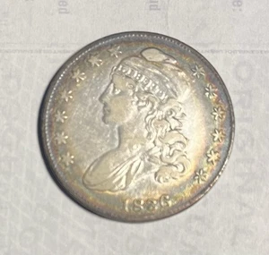 1836 XF Capped Bust Silver Half Dollar - Picture 1 of 4