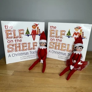 Elfe im Regal Lot Mädchen Puppe & Buch Set Plus Junge Puppe & Buch Set Lot Lesen - Bild 1 von 24