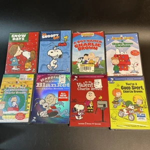 8 Charlie Brown Peanuts Gang Snoopy DVD Posten Weihnachten Urlaub Valintin Cartoons - Bild 1 von 5