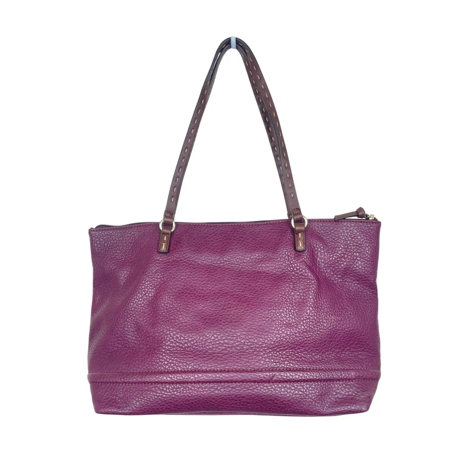 Bolso de Hombro Liz Claiborne Mujer Cuero Genuino Borgoña Grande Bolso Boho Foto 1 de 4