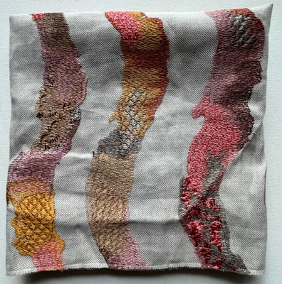 Remanente de tela de diseñador The Walfab Company Hyphen bronce 26"x17" Foto 1 de 2