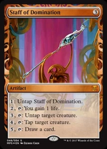 Magic The Gathering English Staff of Domination casi nuevo lámina Kaladesh Inventions - Imagen 1 de 1
