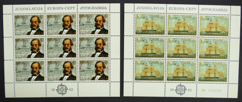 Yugoslavia Europa Michel Número 1919-1920 Juego de Hojas Como Nuevo (Al 551) Foto 1 de 1