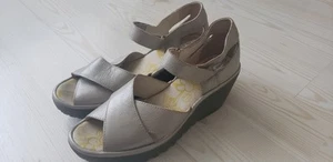 Sandalia de cuña FLY London Yent para mujer talla 39 365FLY plateada - Imagen 1 de 8