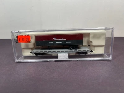 Atlas N Scale Train Piggyback Flat Car Trailer NYC PACEMAKER Container Box - Image 1 of 4
