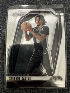 Tarjeta de novato Panini Prizm San Antonio Spurs Stephon Castle - Imagen 1 de 3