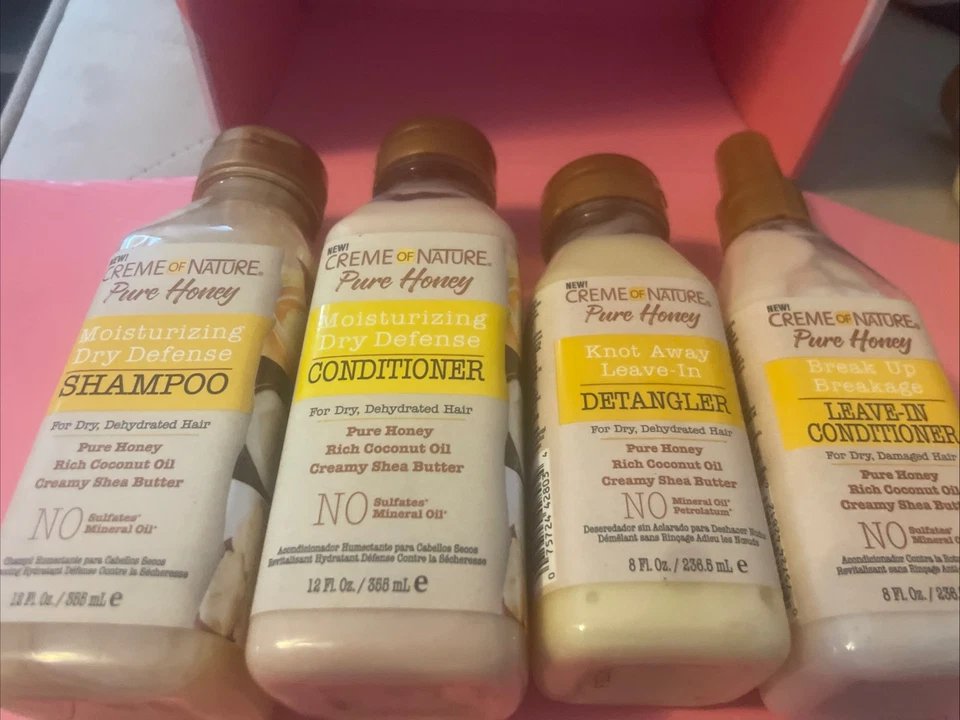 Creme of Nature Pure Honey Hair Care Collection para cabelos desidratados secos conjunto (4) - Imagem 1 de 1