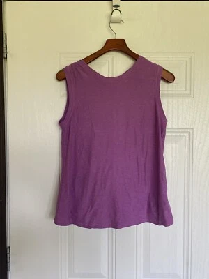 Layer 8 soft ruched workout tank top purple lavender - L - Image 1 of 3