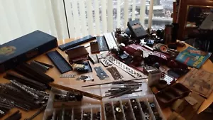 Vintage 1938 and later Gilbert Erector Blue Metal Case & Manuals and extras - Picture 1 of 10