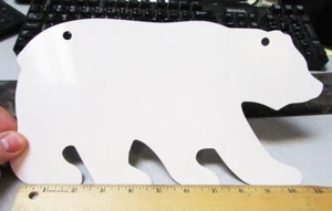 Targa in metallo vuota a forma di orso, come le vecchie targhe nuove con etichetta Canada 11,25 x 6 in - Foto 1 di 2