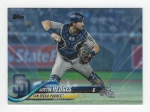2018 Topps Series 2 #609 Austin Hedges Father's Day Blue Parallel #'d 37/50 - Picture 1 of 2