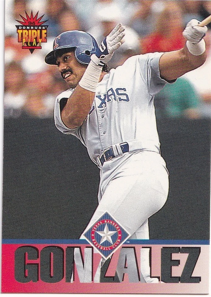 1994 Donruss Triple Play #194 Juan Gonzalez Texas Rangers - Image 1 of 2