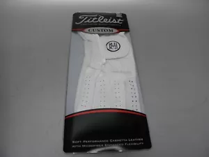 TITLEIST CUSTOM MEN'S LEATHER GOLF GLOVE MISSION HILLS CC LOGO SMALL RH NEW - Picture 1 of 1