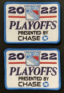 New York Rangers 2022 Playoffs Patch Lot of 2 MSG Garden Hockey Championship NHL - Picture 1 of 1