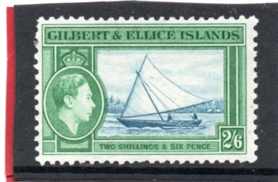 Gilbert & Ellice GV1,1939 2s.6d. deep blue & emerald sg 53 NHM/UM — 第 1/2 张图片