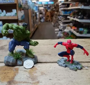 Superhero Hulk and Spider Man Fish Tank Aquarium Ornaments - Picture 1 of 14