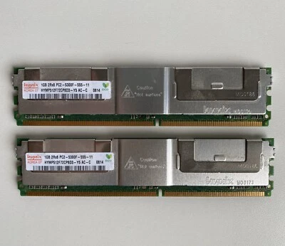 Hynix 1GB DDR2 667Mhz 2Rx8 Fully Buffered RAM HYMP512F72CP8D3-Y5 AC-C  Pair / x2 - Image 1 of 3