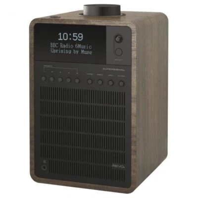 REVO SUPERSIGNAL DAB+ FM DIGITAL RADIO WITH BLUETOOTH WALNUT/BLACK - Image 1 of 4