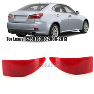 Red Left+Right Rear Bumper Reflector Light Lamp For Lexus IS250 IS350 2006-2013 - Picture 1 of 11
