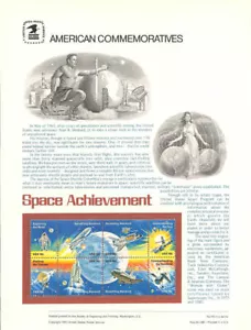 #143 18c Space Achievement #1912-1919 USPS Commemorative Stamp Panel - Bild 1 von 1