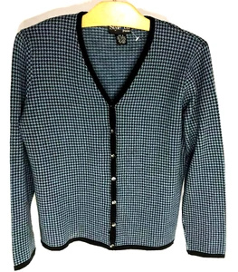 Cardigan maglione blu Style & CO donna taglia Petite Small con bottoni scollo a V - Foto 1 di 7