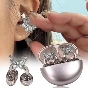Rhinestone Clip-On Earbuds | Zirconia Ear | DIY Open Ear Decor GXU W7M1 - Zdjęcie 1 z 11