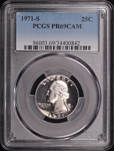1971-S Washington Quarter PCGS PR-69 CAM - Picture 1 of 2