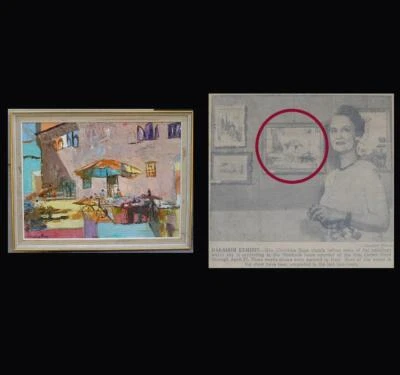 Christine Hope (American) Impressionist. Florence, Italy. Exhibit New York 1960. - Image 1 of 4