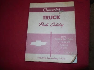 1971 Chevrolet Light Duty Truck GM parts catalog C10 K10 Blazer Suburban Van CST - Picture 1 of 5
