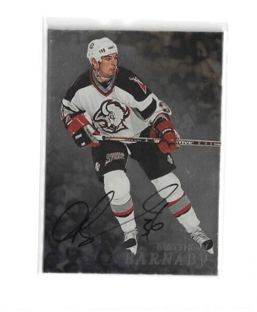 1998-99 Be A Player Matthew Barnaby Autograph Card #14 Sabres - Image 1 of 1