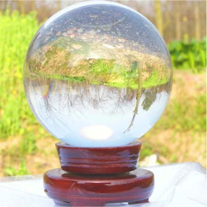Clear Glass Crystal Ball Magic Healing Meditate Sphere Photography 100mm + Stand - Picture 1 of 11