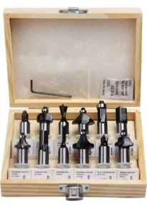 Nuova punta router FivePears 12 pezzi Ster carburo di tungston gambo 1/2" fai da te lavorazione del legno - Foto 1 di 3