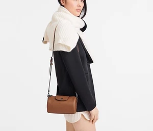 LONGCHAMP Le Pliage Xtra XS Leather Bowling Bag Cognac Orig. $420 NEW - Picture 1 of 7