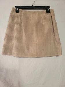 Khaki Woman's Skirt Size 9 Tracy Evans Limited 100% Cotton Corduroy - Picture 1 of 13